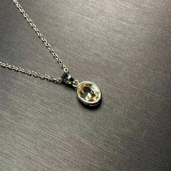 Pendentif en argent et citrine pour femme