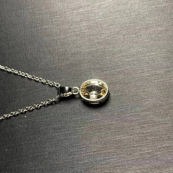 Pendentif en argent et citrine pour femme