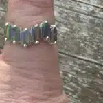 Bague en argent et opale noire pour femme - Cascade astrale