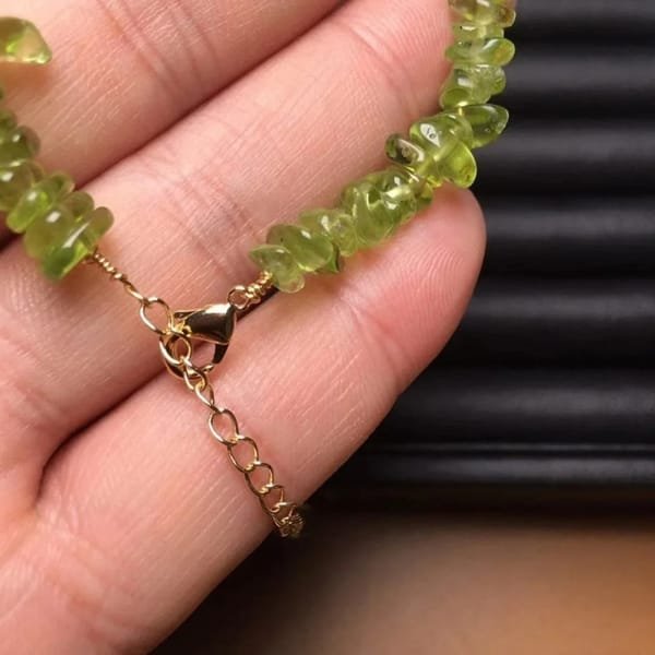 Bracelet en pierres de Péridot pour femme (