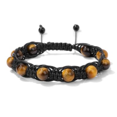 Bracelet shamballa en oeil de tigre