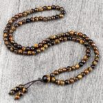 Lithos Style 20 Collier mala tibetain en oeil de tigre 4