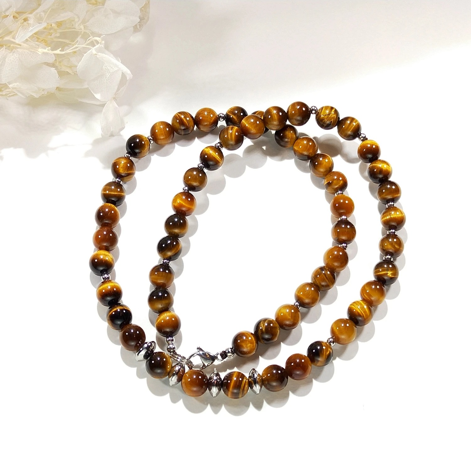 Collier en perles d'oeil de tigre - Regard Souverain 4 Collier en perles d'oeil de tigre