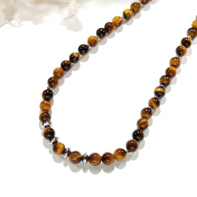Collier en perles d'oeil de tigre