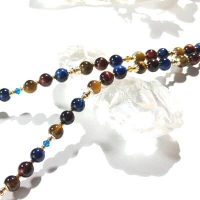 Collier en oeil de tigre pour femme