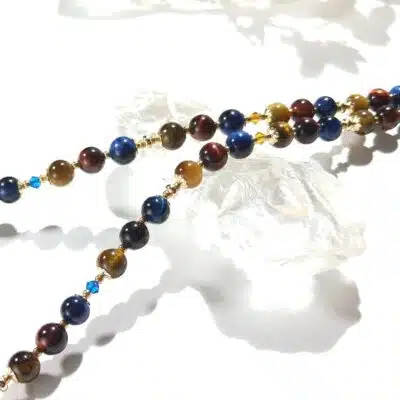 Collier en oeil de tigre pour femme