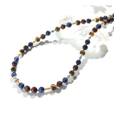 Collier en oeil de tigre pour femme