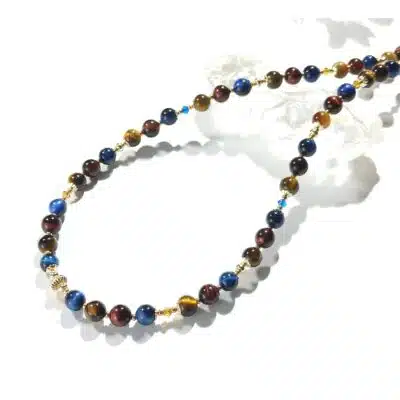 Collier en oeil de tigre pour femme