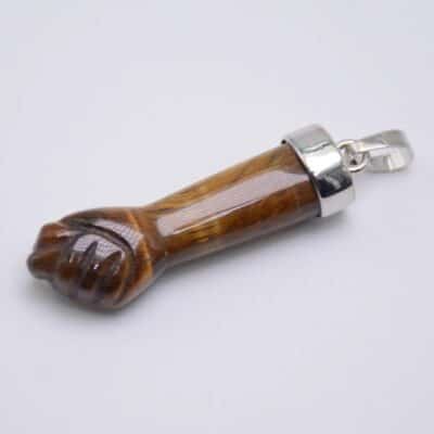 Pendentif en oeil de tigre pour homme